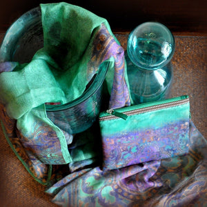 Luxury Gift Set -  Silk Scarf and matching Pouch