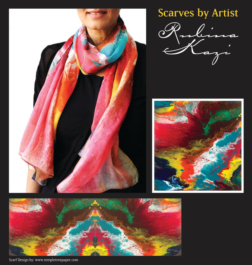 Original Art Silk Scarf